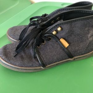 Blue canvas laced VANS